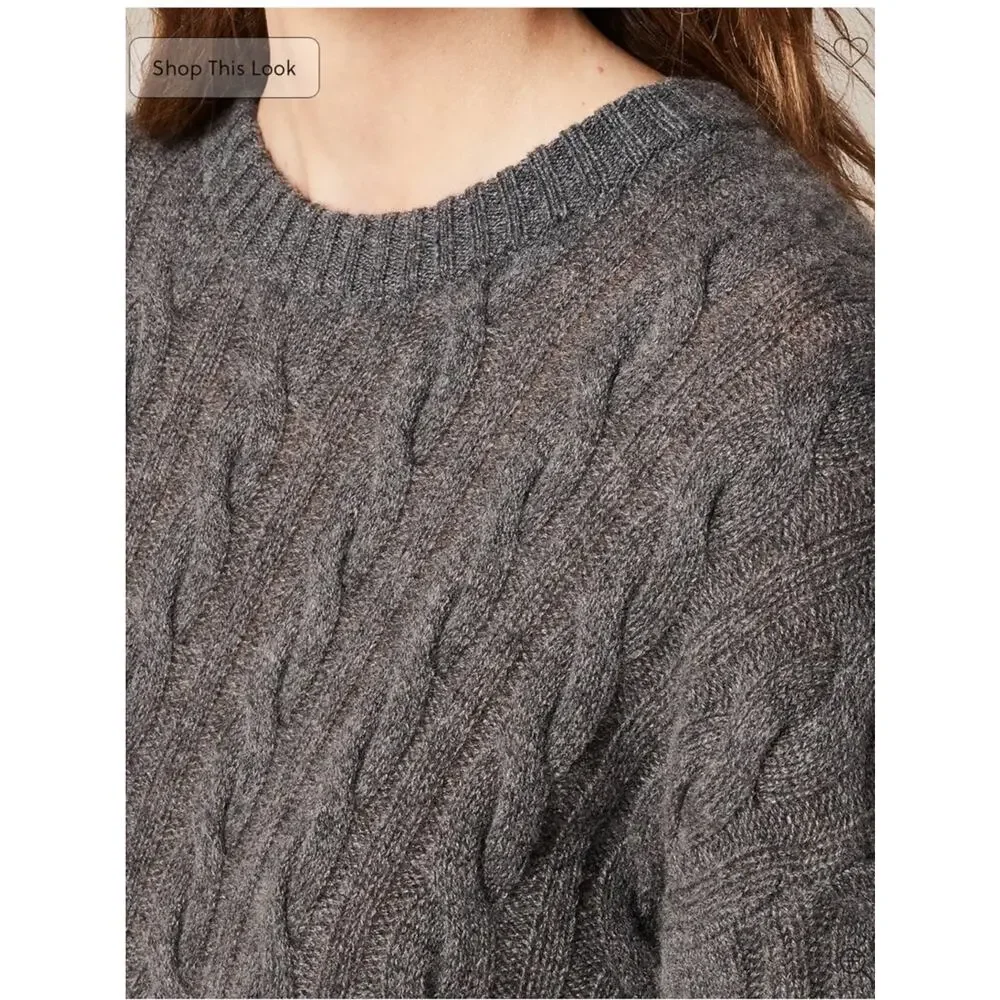 J.Crew Collection cashmere twisted cable-knit sweater-dress